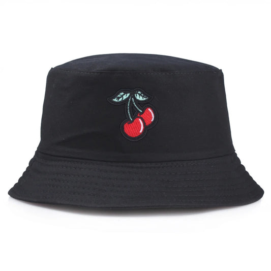 Embroidered Cherry Bucket Hats