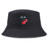 Embroidered Cherry Bucket Hats